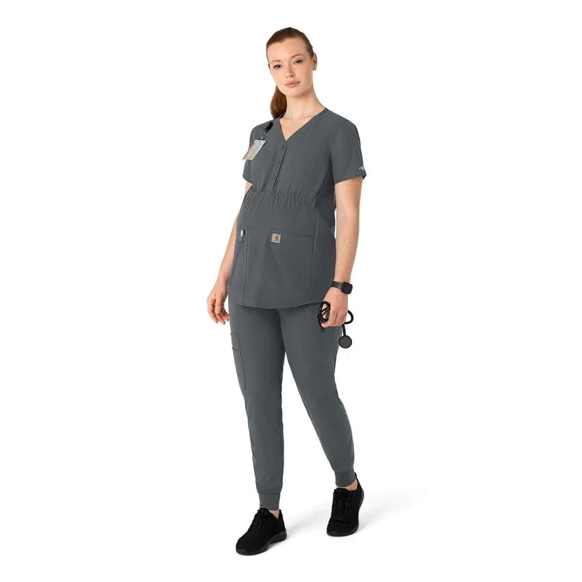 Force Essentials Henley-zwangerschapsscrubtop voor dames