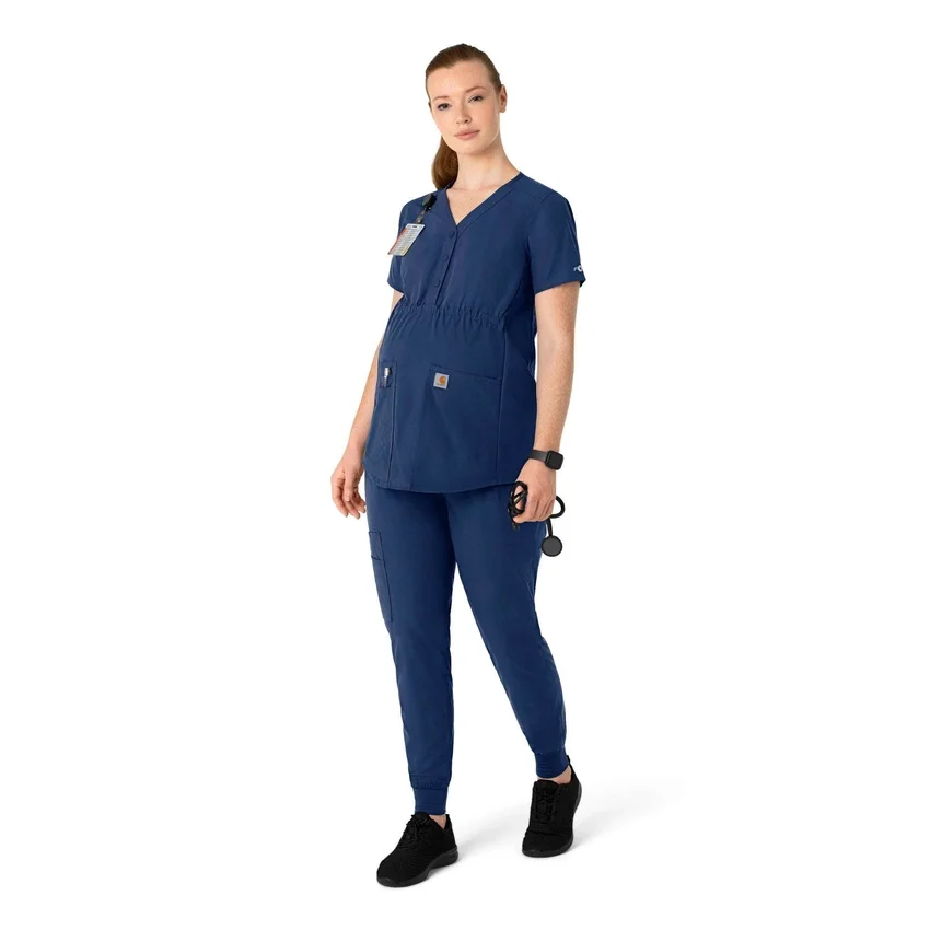 Force Essentials Henley-zwangerschapsscrubtop voor dames