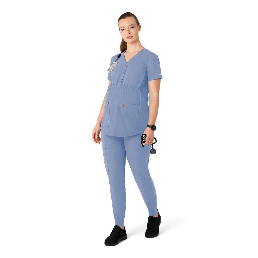 Force Essentials Henley-zwangerschapsscrubtop voor dames