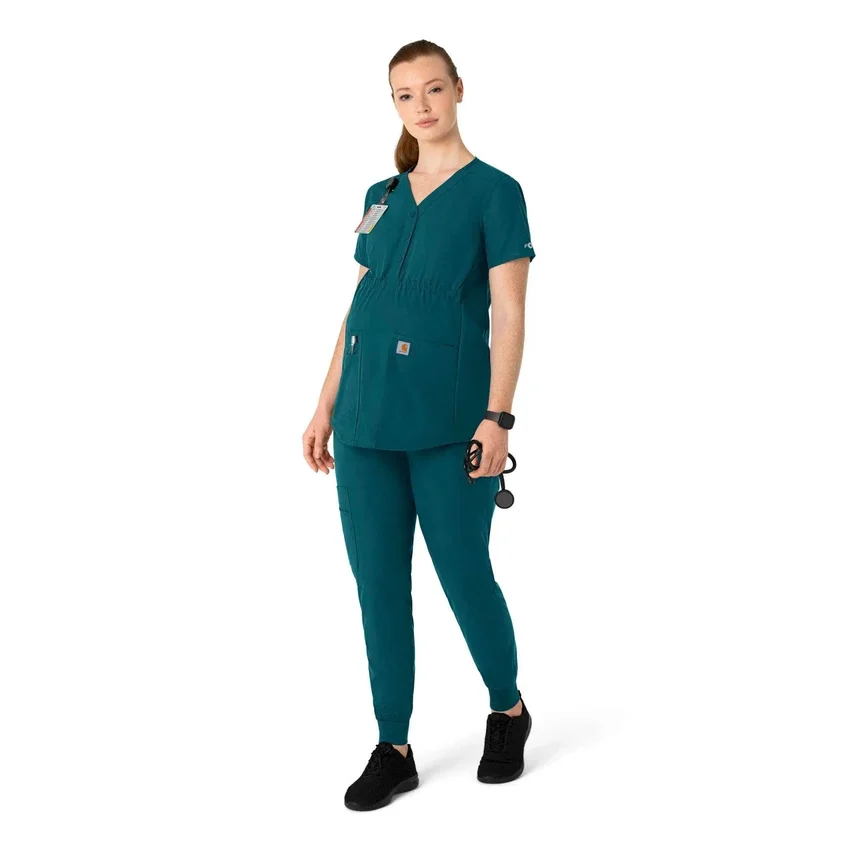 Force Essentials Henley-zwangerschapsscrubtop voor dames