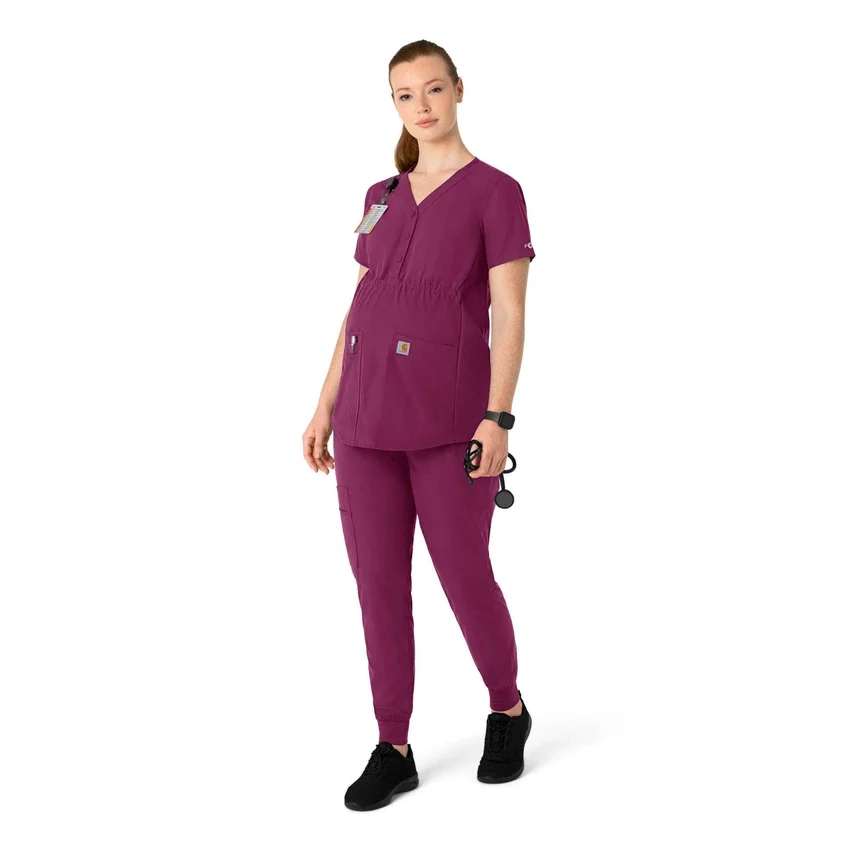 Force Essentials Henley-zwangerschapsscrubtop voor dames