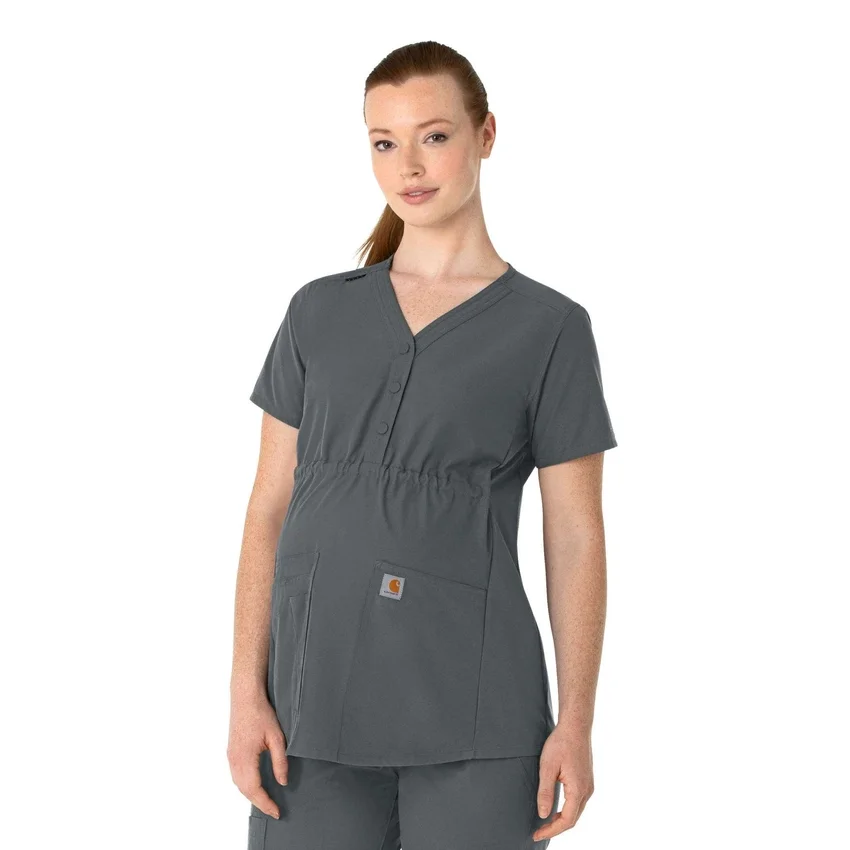 Force Essentials Henley-zwangerschapsscrubtop voor dames