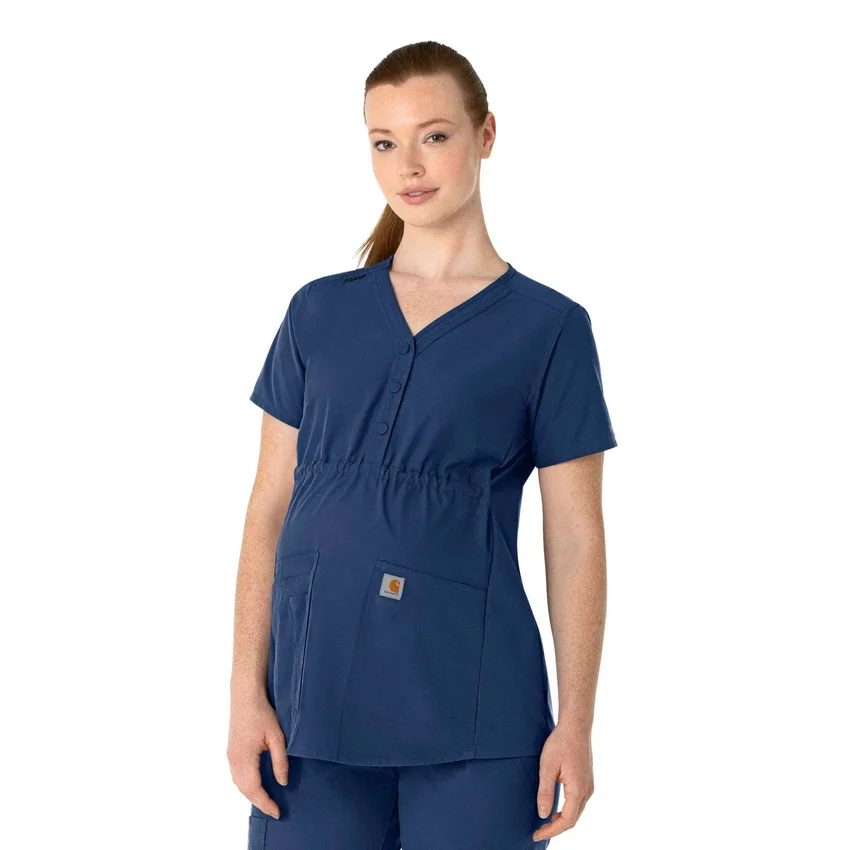 Force Essentials Henley-zwangerschapsscrubtop voor dames