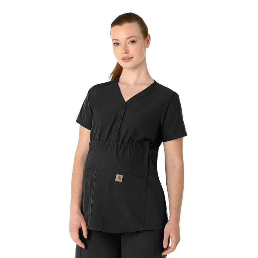 Force Essentials Henley-zwangerschapsscrubtop voor dames