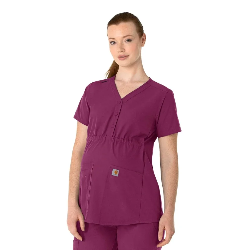 Force Essentials Henley-zwangerschapsscrubtop voor dames