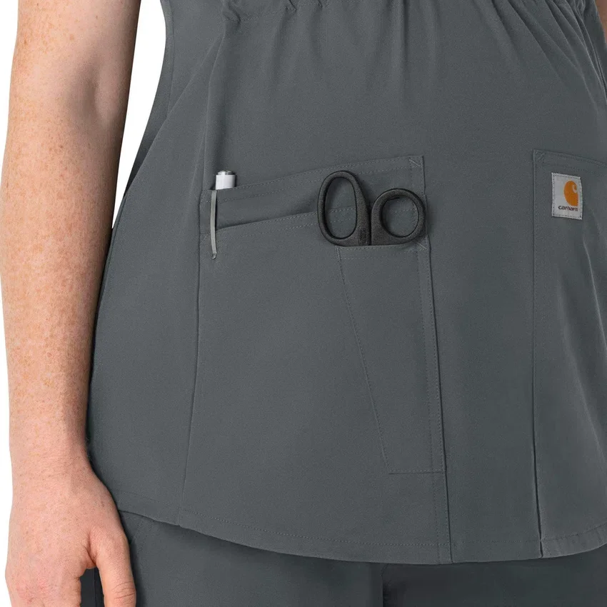 Force Essentials Henley-zwangerschapsscrubtop voor dames