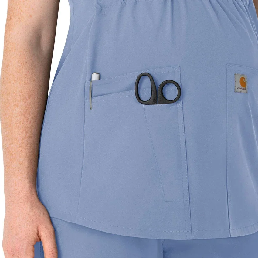 Force Essentials Henley-zwangerschapsscrubtop voor dames