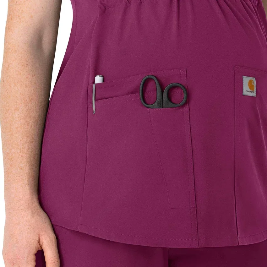 Force Essentials Henley-zwangerschapsscrubtop voor dames