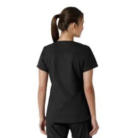 Force Essentials-scrubtop met V-hals en gebreide panelen voor dames