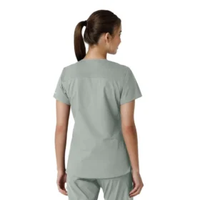 Force Essentials-scrubtop met V-hals en gebreide panelen voor dames