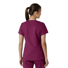 Force Essentials-scrubtop met V-hals en gebreide panelen voor dames