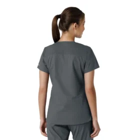 Force Essentials-scrubtop met V-hals en gebreide panelen voor dames