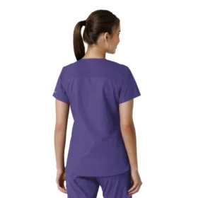 Force Essentials-scrubtop met V-hals en gebreide panelen voor dames