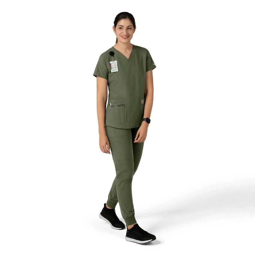 Force Essentials-scrubtop met V-hals voor dames