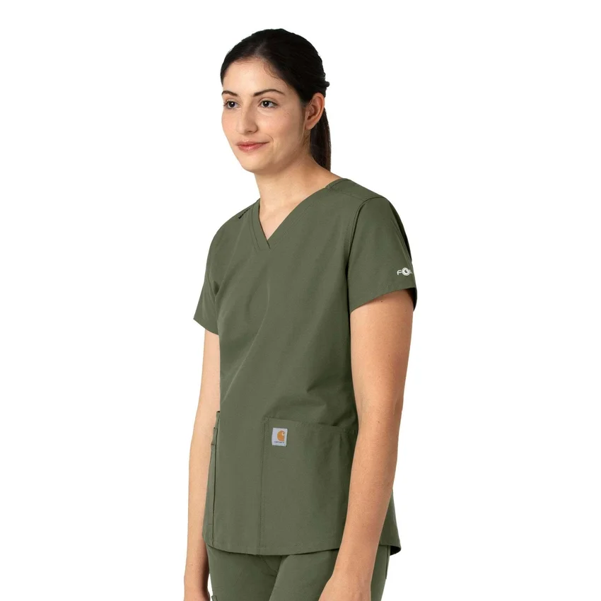 Force Essentials-scrubtop met V-hals voor dames