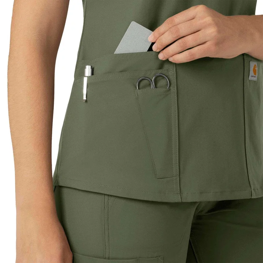 Force Essentials-scrubtop met V-hals voor dames