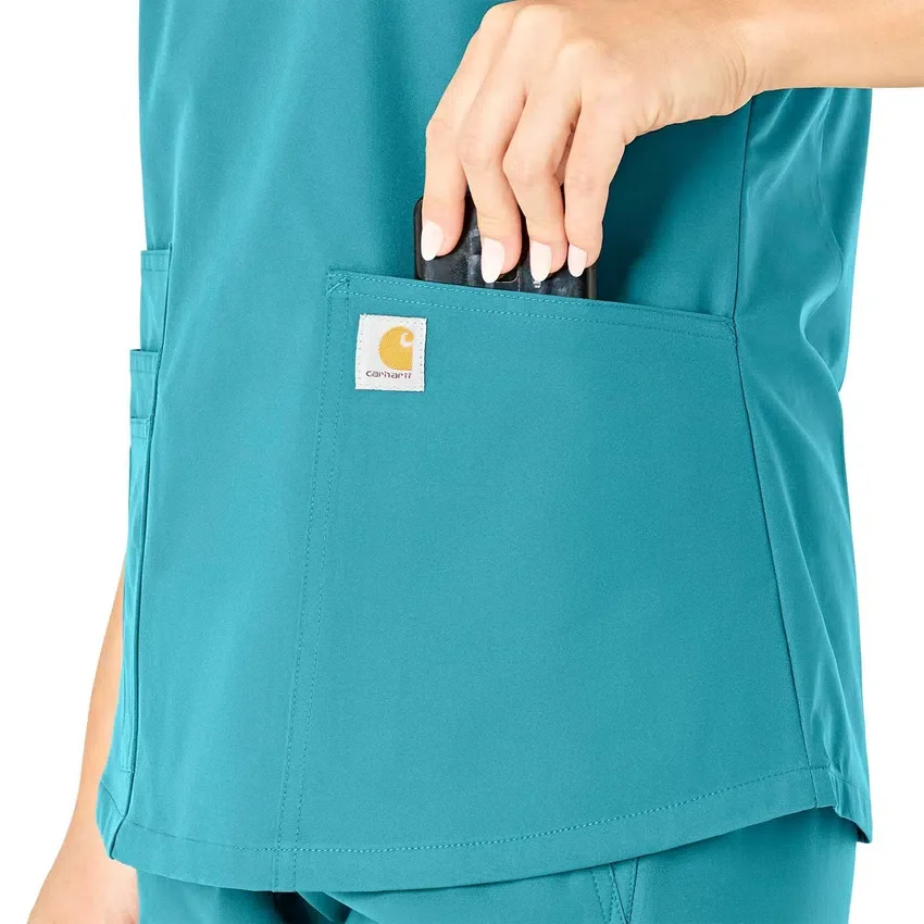 Force Essentials-scrubtop met V-hals voor dames