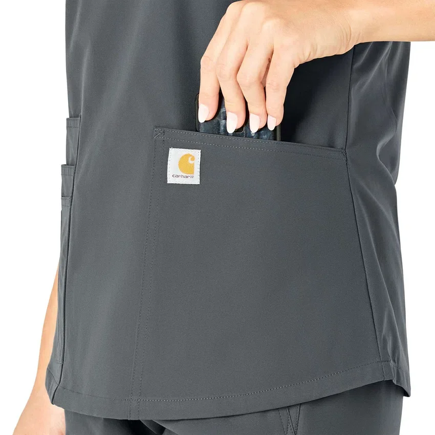 Force Essentials-scrubtop met V-hals voor dames