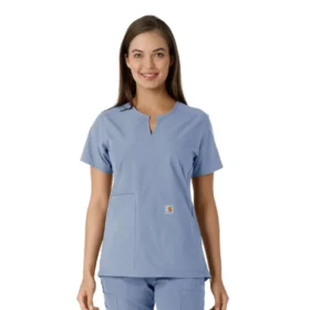 Force Essentials-tuniek met V-hals en gebreide panelen voor dames