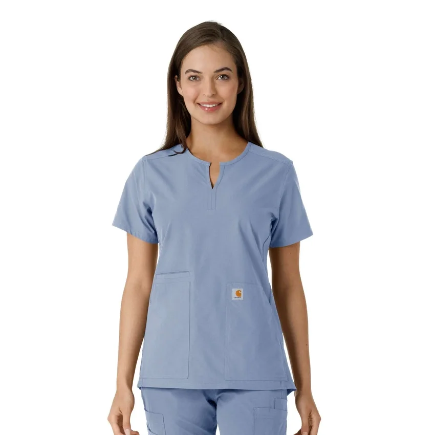 Force Essentials-tuniek met V-hals en gebreide panelen voor dames