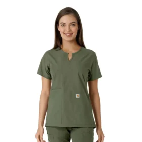 Force Essentials-tuniek met V-hals en gebreide panelen voor dames
