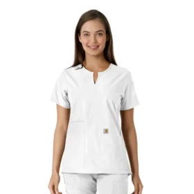 Force Essentials-tuniek met V-hals en gebreide panelen voor dames