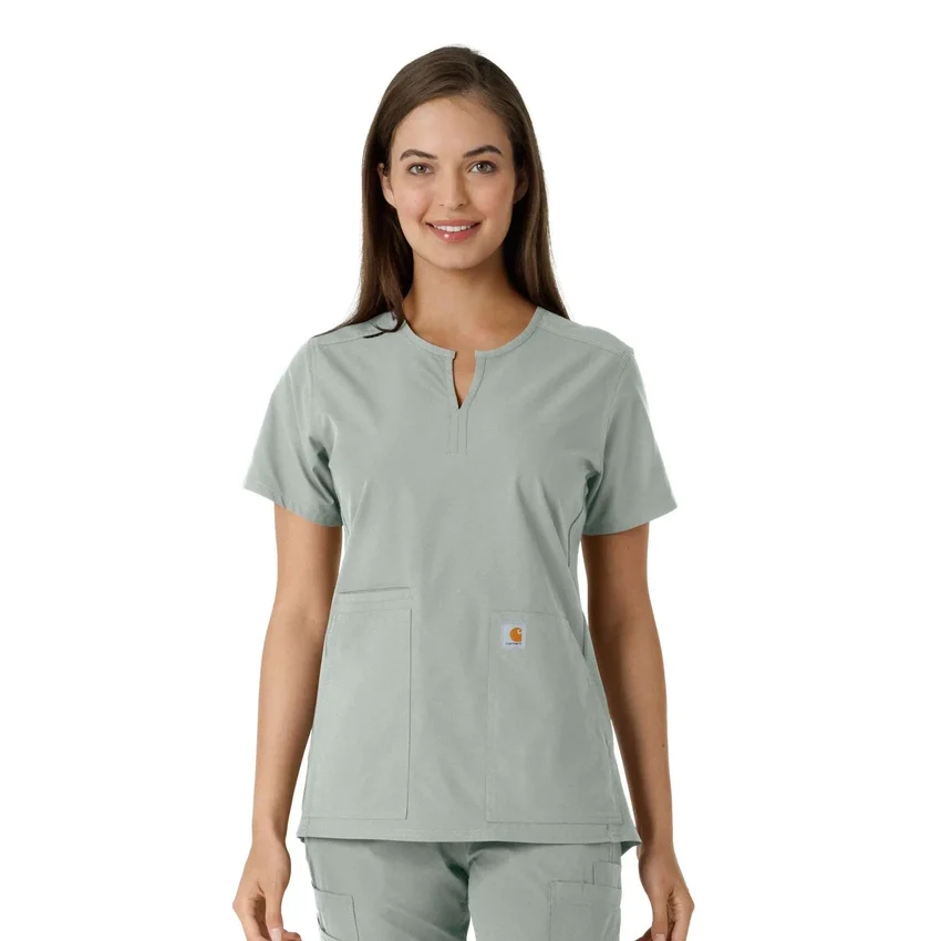 Force Essentials-tuniek met V-hals en gebreide panelen voor dames
