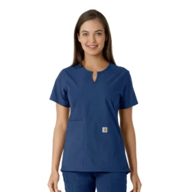 Force Essentials-tuniek met V-hals en gebreide panelen voor dames