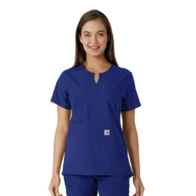 Force Essentials-tuniek met V-hals en gebreide panelen voor dames
