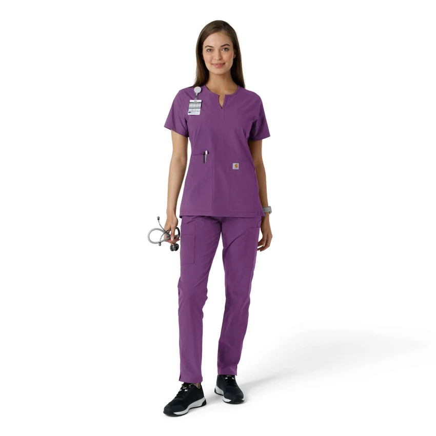 Force Essentials-tuniek met V-hals en gebreide panelen voor dames