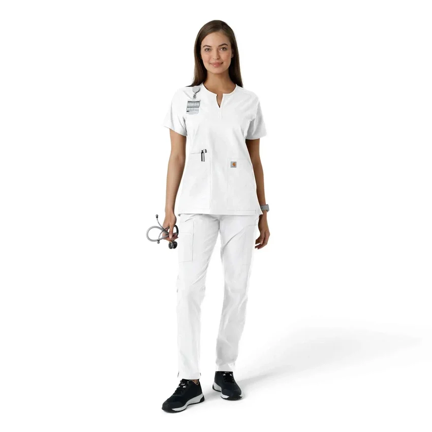 Force Essentials-tuniek met V-hals en gebreide panelen voor dames