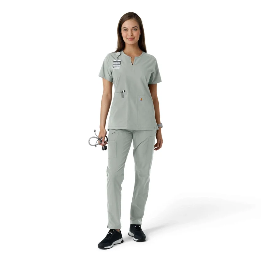 Force Essentials-tuniek met V-hals en gebreide panelen voor dames