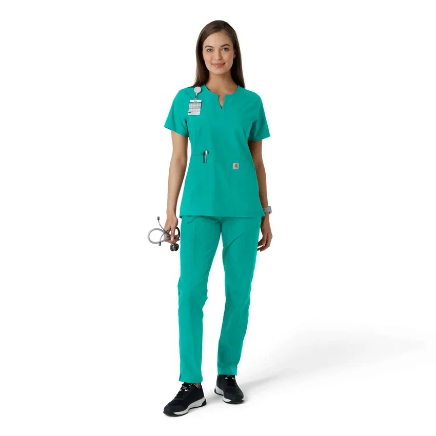 Force Essentials-tuniek met V-hals en gebreide panelen voor dames