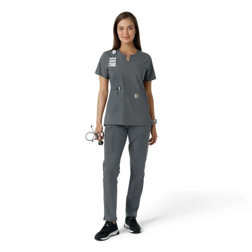 Force Essentials-tuniek met V-hals en gebreide panelen voor dames