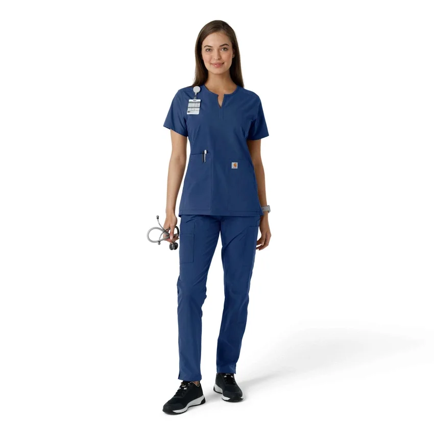 Force Essentials-tuniek met V-hals en gebreide panelen voor dames