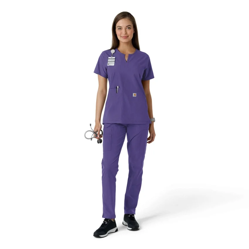 Force Essentials-tuniek met V-hals en gebreide panelen voor dames
