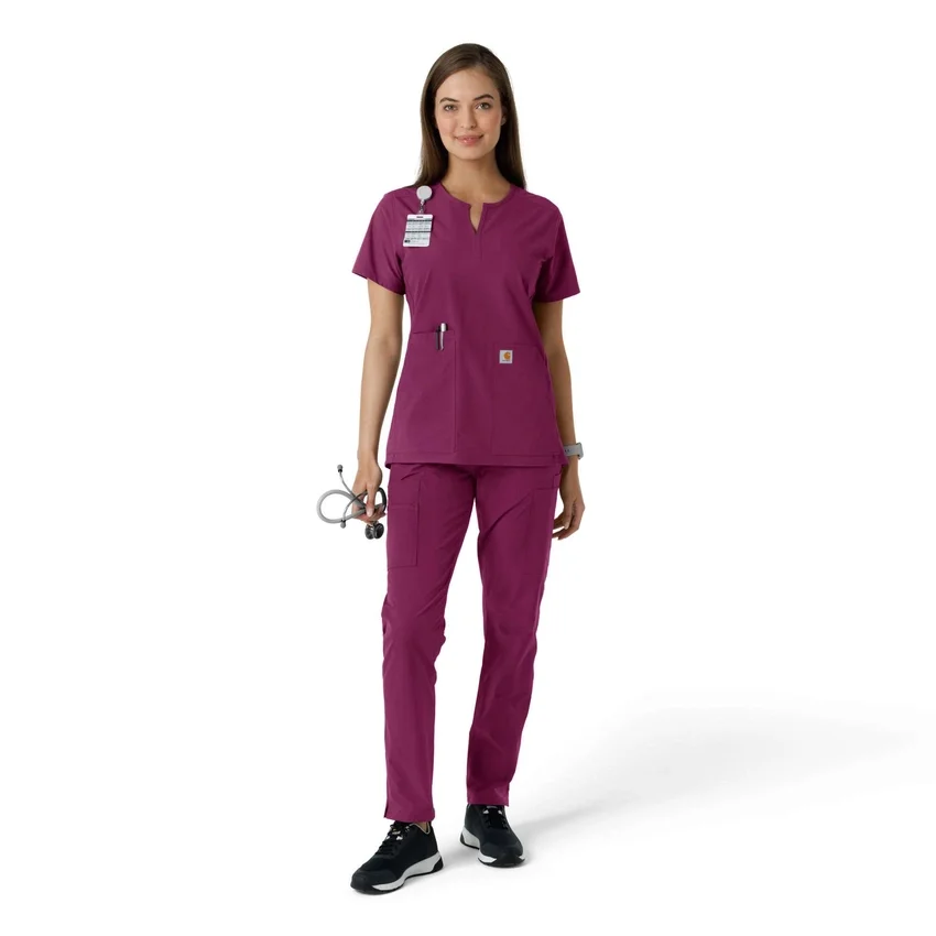 Force Essentials-tuniek met V-hals en gebreide panelen voor dames