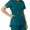 Force Essentials-tuniek met V-hals en gebreide panelen voor dames