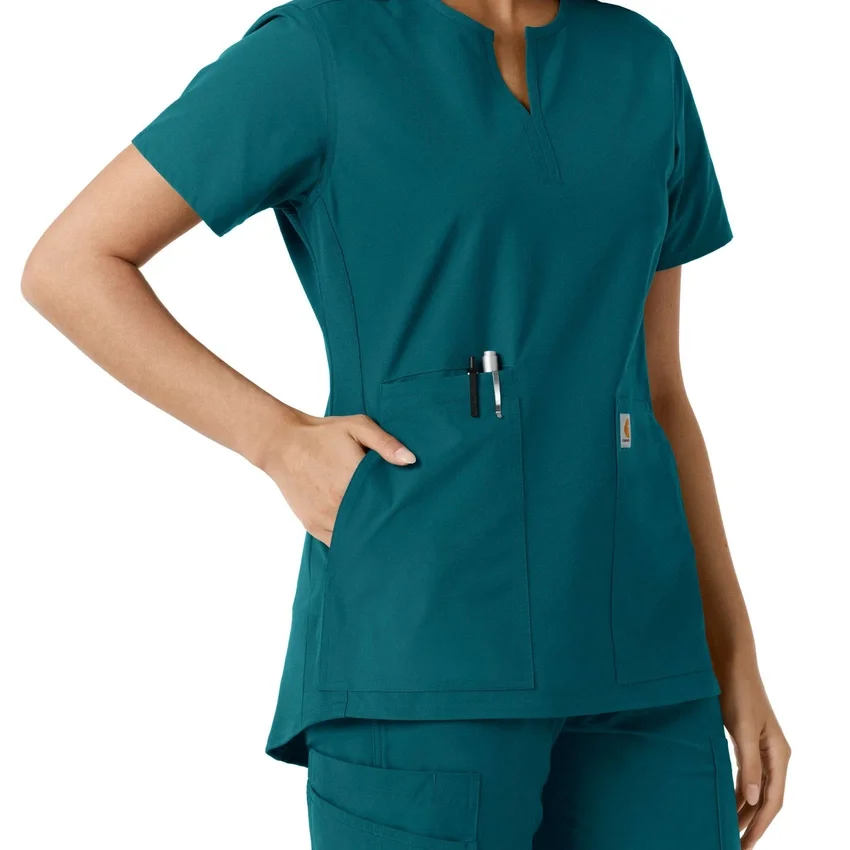 Force Essentials-tuniek met V-hals en gebreide panelen voor dames
