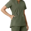 Force Essentials-tuniek met V-hals en gebreide panelen voor dames