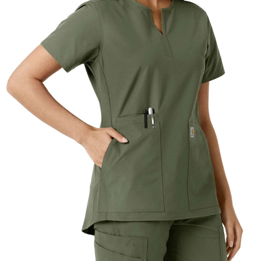 Force Essentials-tuniek met V-hals en gebreide panelen voor dames
