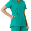 Force Essentials-tuniek met V-hals en gebreide panelen voor dames