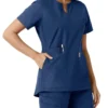 Force Essentials-tuniek met V-hals en gebreide panelen voor dames