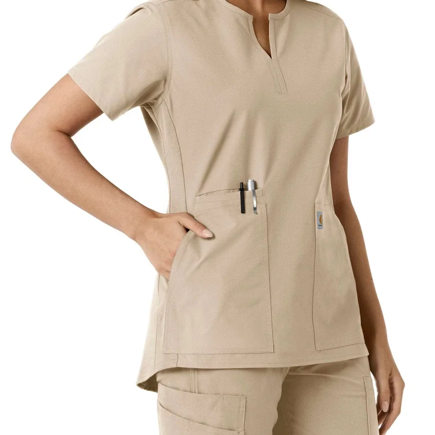 Force Essentials-tuniek met V-hals en gebreide panelen voor dames