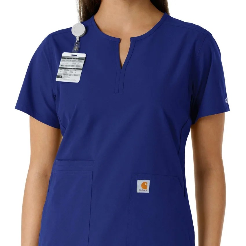 Force Essentials-tuniek met V-hals en gebreide panelen voor dames