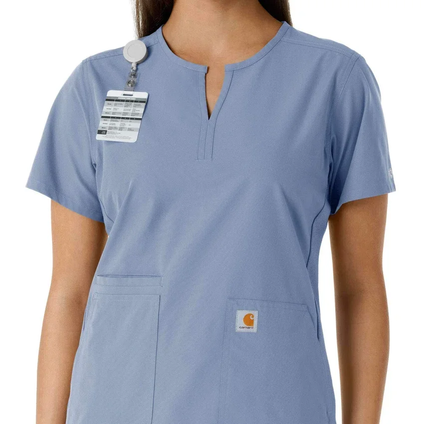 Force Essentials-tuniek met V-hals en gebreide panelen voor dames