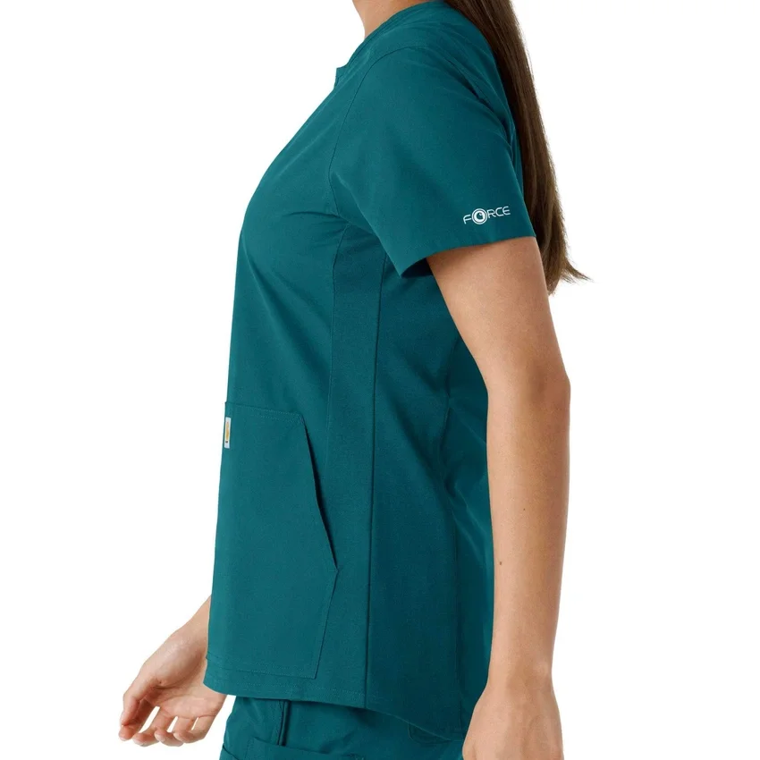 Force Essentials-tuniek met V-hals en gebreide panelen voor dames