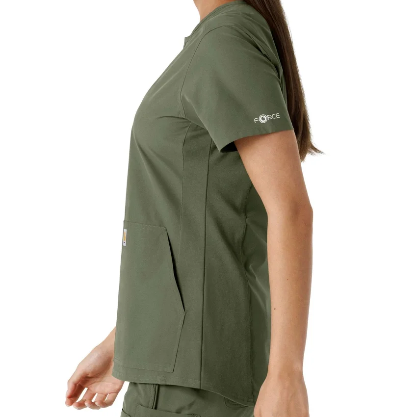 Force Essentials-tuniek met V-hals en gebreide panelen voor dames