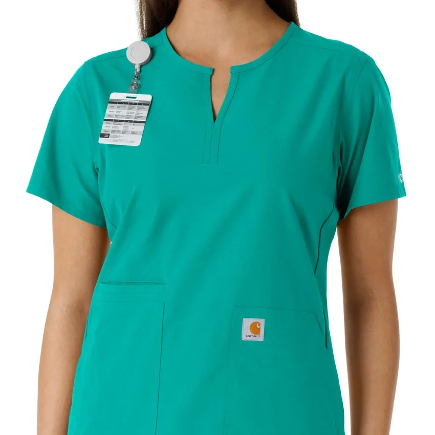 Force Essentials-tuniek met V-hals en gebreide panelen voor dames