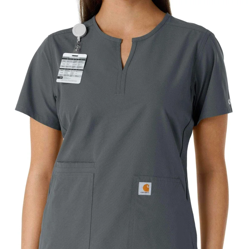 Force Essentials-tuniek met V-hals en gebreide panelen voor dames